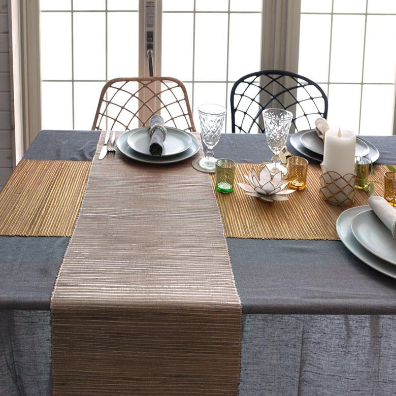 テーブルランナー ウォーターヒヤシンス製 コットン ランチマット テーブルクロス テーブルウェア テーブルセンター キッチン 雑貨 敷物 テーブルマット 13871 | ELEMENTS（インテリア） | 09