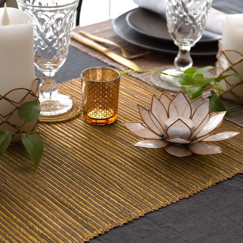 テーブルランナー ウォーターヒヤシンス製 コットン ランチマット テーブルクロス テーブルウェア テーブルセンター キッチン 雑貨 敷物 テーブルマット 13871 | ELEMENTS（インテリア） | 11