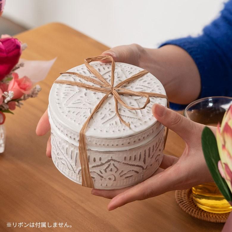 小物入れ 蓋つき アルミ製 収納 アクセサリーケース ジュエリーケース 円形 型押し アジアン おしゃれ BOX 収納ケース 13875 | ブランド登録なし | 06