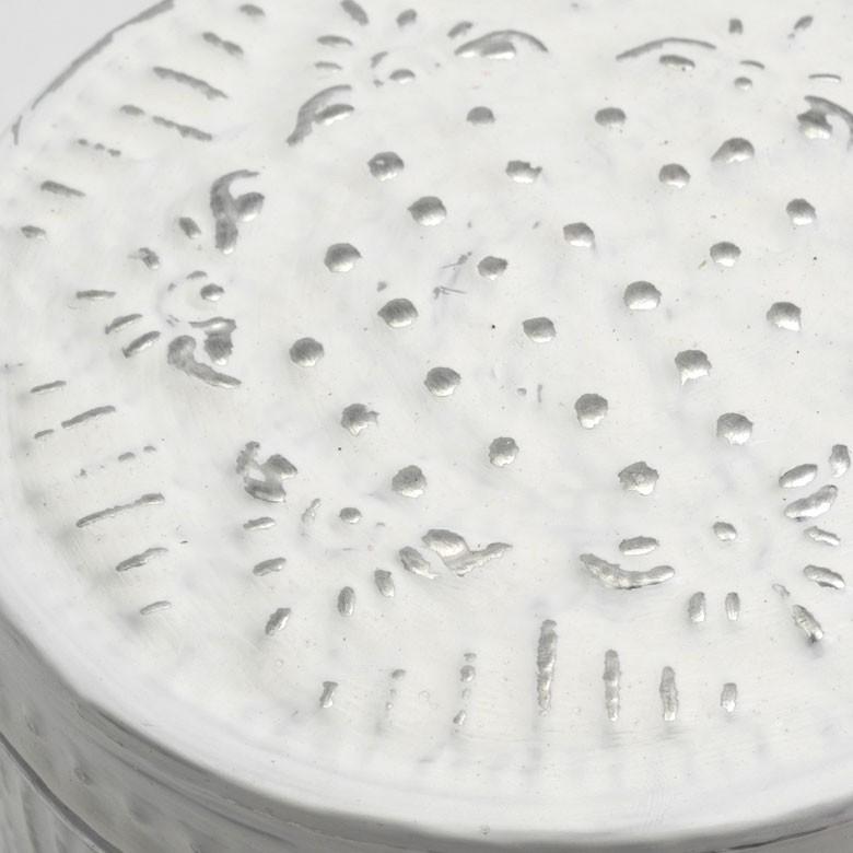 小物入れ 蓋つき アルミ製 収納 アクセサリーケース ジュエリーケース 円形 型押し アジアン おしゃれ BOX 収納ケース 13875 | ブランド登録なし | 10