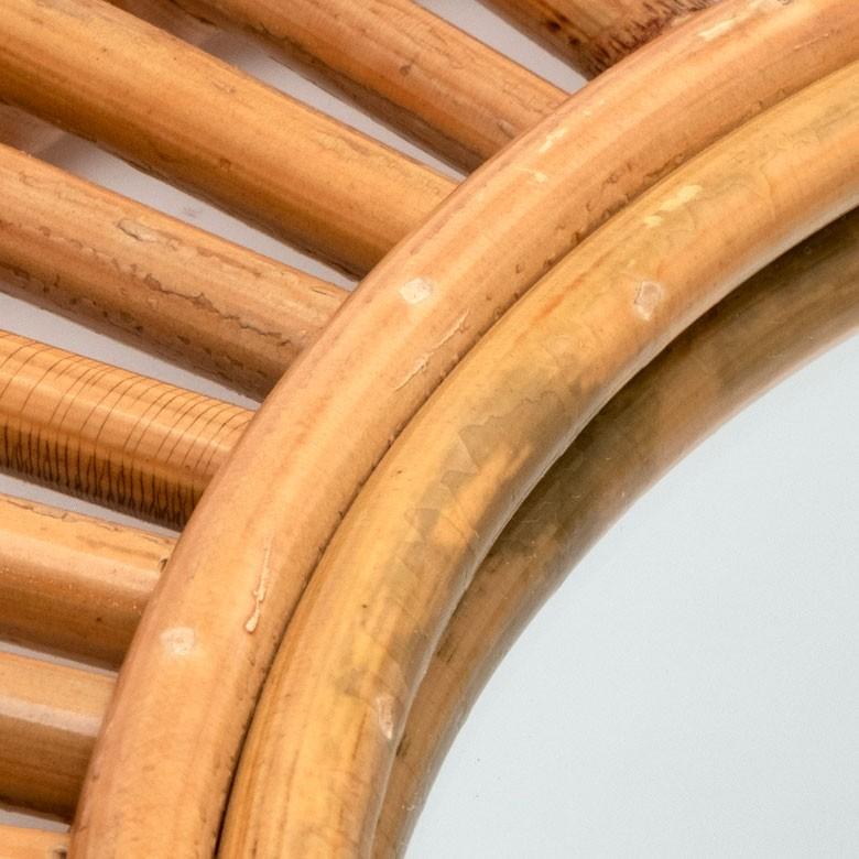 ミラー 鏡 星 スター 壁掛け ラタン アジアン 直径59cm  壁掛けミラー ウォールミラー 壁掛け鏡 デザインミラー 幸運 ラッキースター 13876 | ELEMENTS（インテリア） | 02