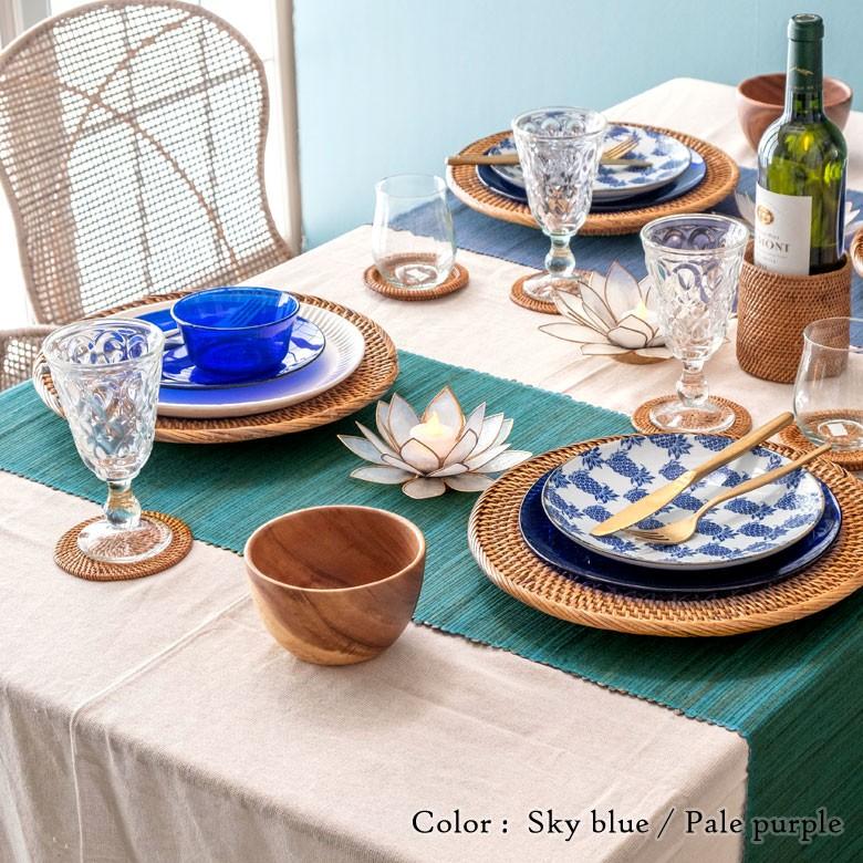 テーブルランナー ウォーターヒヤシンス製 コットン ランチマット テーブルクロス テーブルウェア テーブルセンター キッチン 雑貨 敷物 テーブルマット 13878 | ELEMENTS（インテリア） | 09