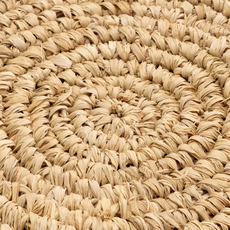 ランチョンマット ラフィア製 天然素材 円形 プレイスマット キッチン雑貨  テーブルコーディネート テーブルマット アジアン雑貨 カフェ風 13880-a | ELEMENTS（インテリア） | 13