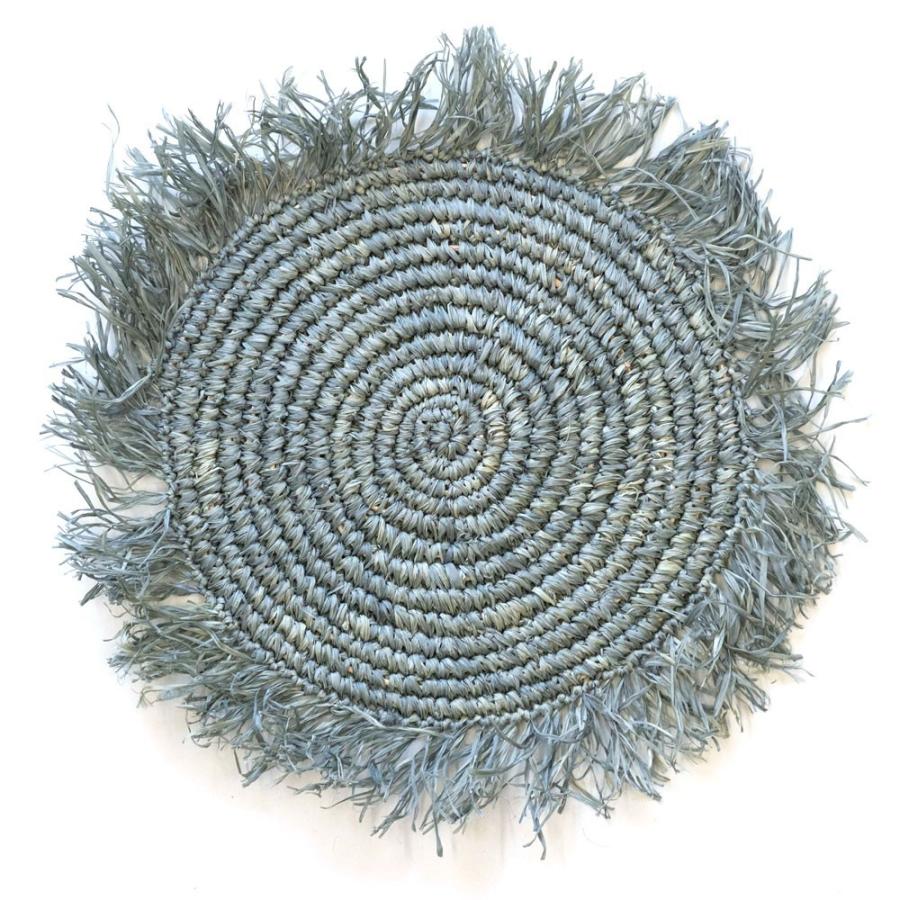 ランチョンマット ラフィア製 天然素材 円形 プレイスマット キッチン雑貨  テーブルコーディネート テーブルマット アジアン雑貨 カフェ風 13880-a | ELEMENTS（インテリア） | 23