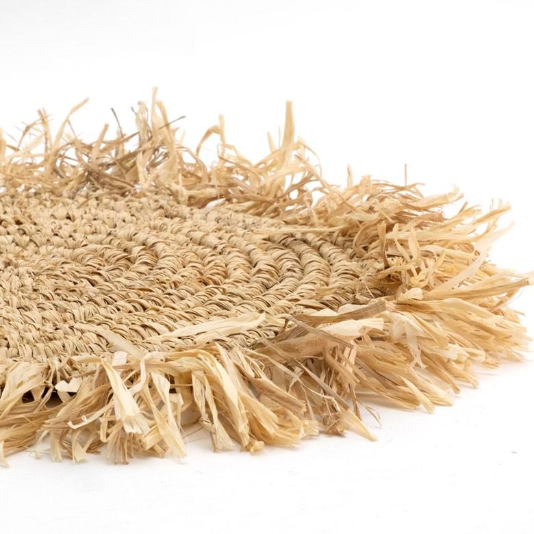 ランチョンマット ラフィア製 天然素材 円形 プレイスマット キッチン雑貨  テーブルコーディネート テーブルマット アジアン雑貨 カフェ風 13880-a | ELEMENTS（インテリア） | 12