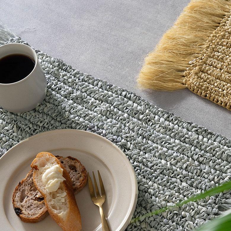 ランチョンマット ラフィア製 天然素材 長方形 プレイスマット キッチン雑貨  テーブルコーディネート テーブルマット アジアン雑貨 カフェ風 1388 | ELEMENTS（インテリア） | 15