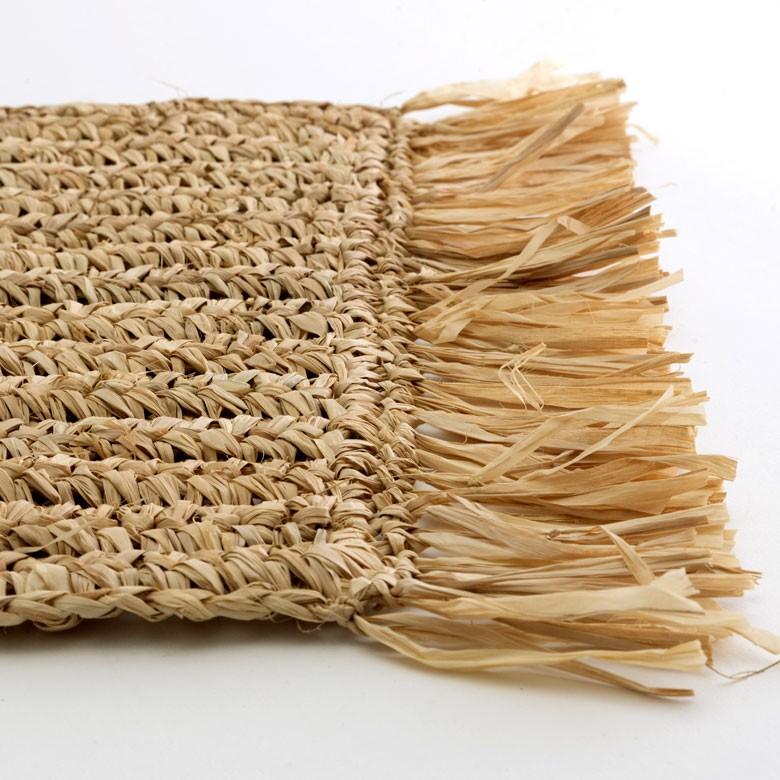 ランチョンマット ラフィア製 天然素材 長方形 プレイスマット キッチン雑貨  テーブルコーディネート テーブルマット アジアン雑貨 カフェ風 1388 | ELEMENTS（インテリア） | 17