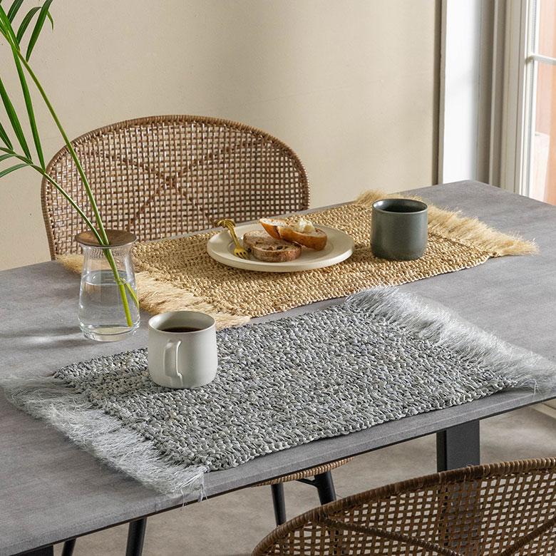 ランチョンマット ラフィア製 天然素材 長方形 プレイスマット キッチン雑貨  テーブルコーディネート テーブルマット アジアン雑貨 カフェ風 1388 | ELEMENTS（インテリア） | 16