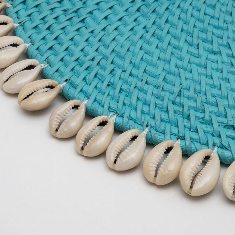 ランチョンマット ラタン ラウンド 約　W 34cm D 34cm H 0.5cm プレースマット プレイスマット シェル 貝 キッチン雑貨 ランチマット モダン ナチュラル 13894 | ELEMENTS（インテリア） | 02