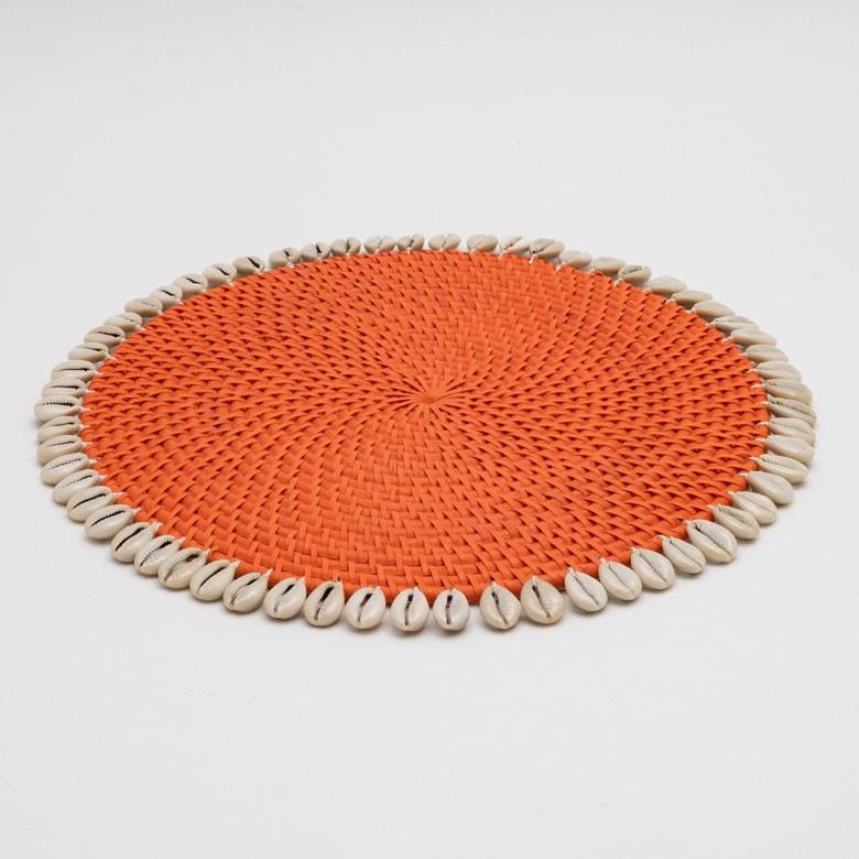 ランチョンマット ラタン ラウンド 約　W 34cm D 34cm H 0.5cm プレースマット プレイスマット シェル 貝 キッチン雑貨 ランチマット モダン ナチュラル 13894 | ELEMENTS（インテリア） | 04