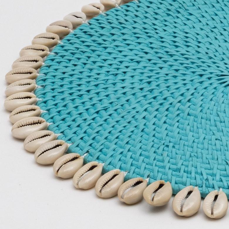 ランチョンマット ラタン ラウンド 約　W 34cm D 34cm H 0.5cm プレースマット プレイスマット シェル 貝 キッチン雑貨 ランチマット モダン ナチュラル 13894 | ELEMENTS（インテリア） | 05