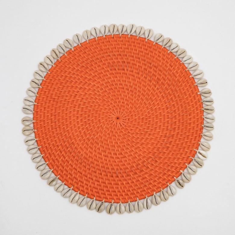 ランチョンマット ラタン ラウンド 約　W 34cm D 34cm H 0.5cm プレースマット プレイスマット シェル 貝 キッチン雑貨 ランチマット モダン ナチュラル 13894 | ELEMENTS（インテリア） | 09