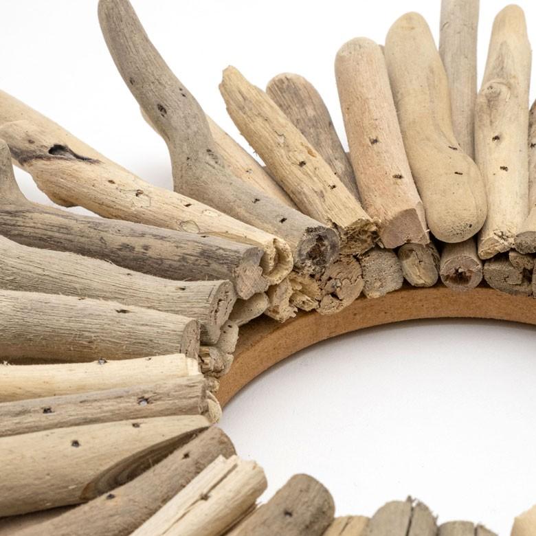 クリスマスリース ウッドリース 壁掛け ウォールデコレーション リース 流木 オブジェ クリスマス  壁面 約 H 35 × D 5 × W 35 木製  木 おしゃれ 13896 | ELEMENTS（インテリア） | 01