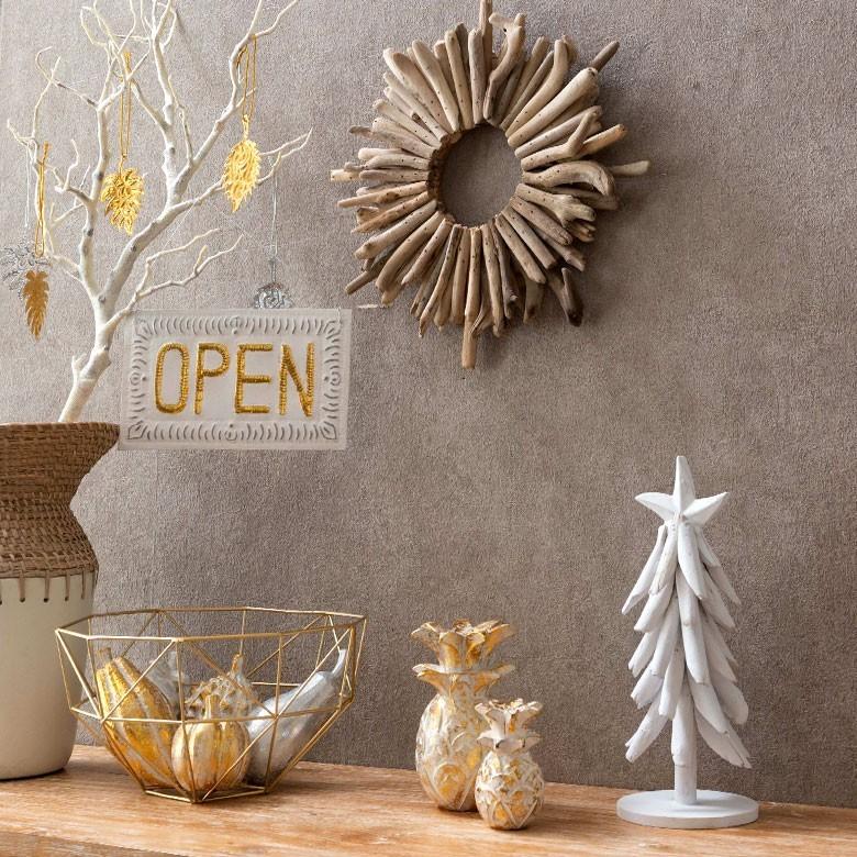 オブジェ ウッド 木製 木彫り 天然木 パンプキン かぼちゃ 野菜 シルバー ゴールド W 7.5cm D 7.5cm H 8cm  置物 バリ ハロウィン クリスマス 13899 | ELEMENTS（インテリア） | 15