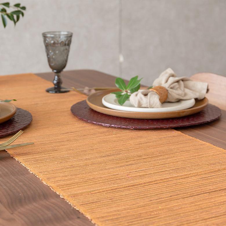 テーブルランナー ウォーターヒヤシンス コットン メタリック カラー W 150cm テーブルコーディネート アジアン 138 | ELEMENTS（インテリア） | 24