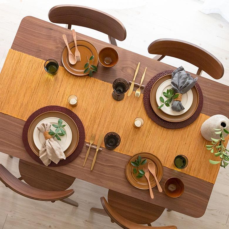 テーブルランナー ウォーターヒヤシンス コットン メタリック カラー W 150cm テーブルコーディネート アジアン 138 | ELEMENTS（インテリア） | 12