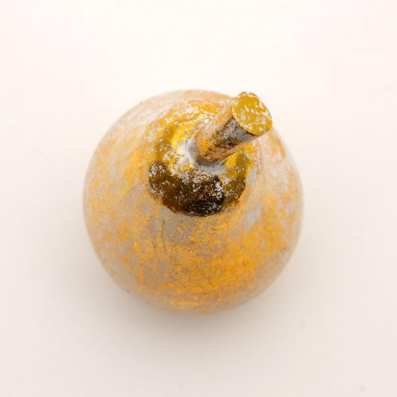 オブジェ ウッド 木製 木彫り ペアー 洋ナシ 洋梨 フルーツ 果物 シルバー ゴールド W 6.5cm D 6.5cm H 15cm  置物 バリ ハロウィン クリスマス 13902 | ELEMENTS（インテリア） | 12