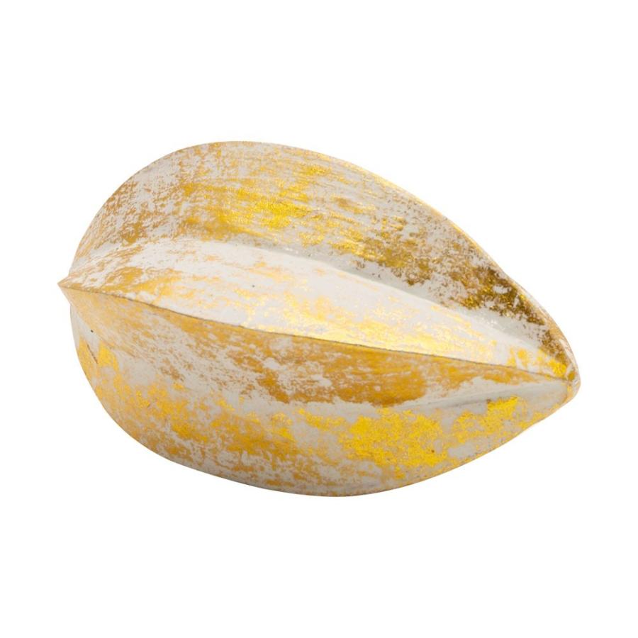 オブジェ ウッド 木製 木彫り 天然木 スターフルーツ フルーツ 果物 シルバー ゴールド W 10cm D 6cm H 6cm  置物 バリ ハロウィン クリスマス 13903 | ELEMENTS（インテリア） | 15