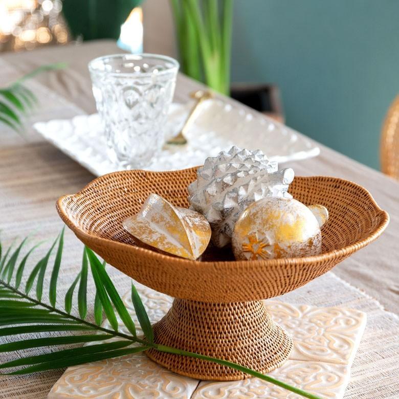 オブジェ ウッド 木製 木彫り 天然木 スターフルーツ フルーツ 果物 シルバー ゴールド W 10cm D 6cm H 6cm  置物 バリ ハロウィン クリスマス 13903 | ELEMENTS（インテリア） | 05