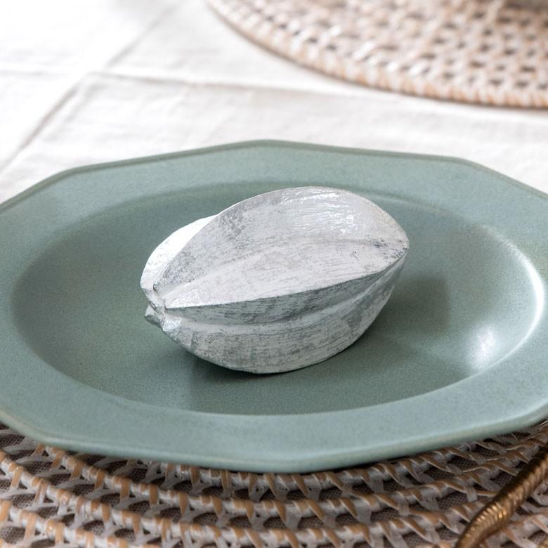 オブジェ ウッド 木製 木彫り 天然木 スターフルーツ フルーツ 果物 シルバー ゴールド W 10cm D 6cm H 6cm  置物 バリ ハロウィン クリスマス 13903 | ELEMENTS（インテリア） | 07