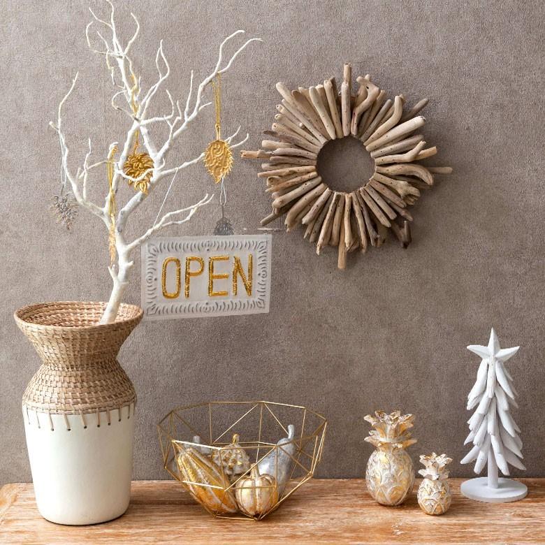 アンティーク　パドルオブジェ　木製　インドネシア　アジアン ELEMENTS（インテリア） オブジェ ウッド 木製 木彫り 天然木