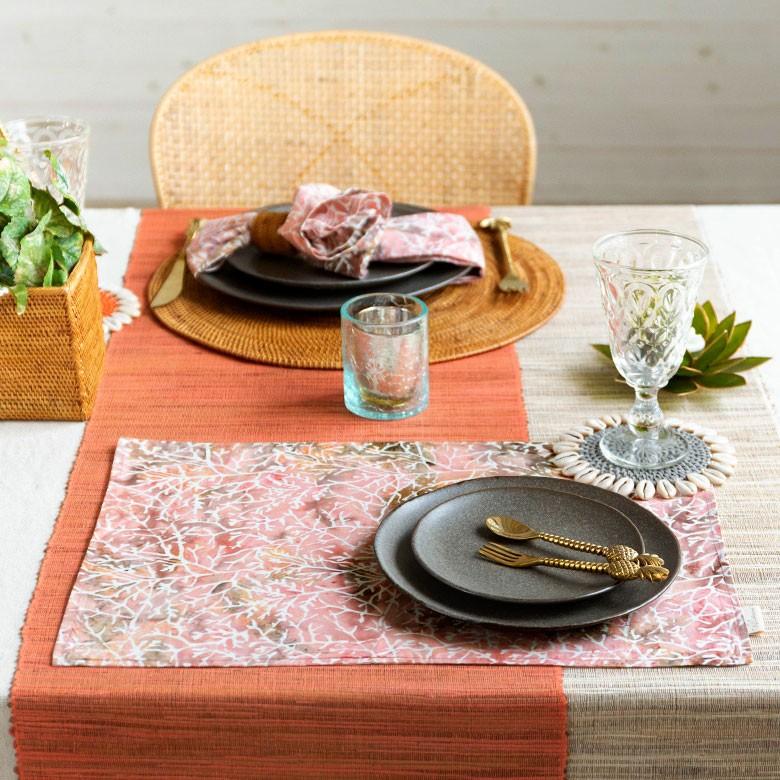 ランチョンマット バティック 布 さらさ 更紗 インドネシア バリ島 約33×46 手染め ろうけつ染め マルチクロス タペストリー 可愛い 13906 | ブランド登録なし | 11