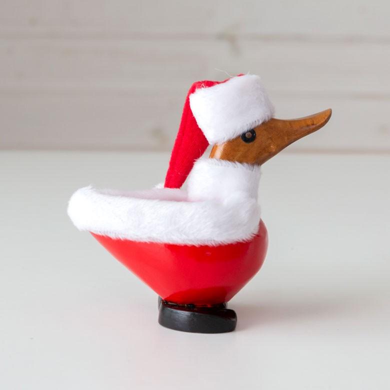 サンタクロース アヒル陶器置物 ELEMENTS オブジェ クリスマス Xmas 飾り デコレーション あひる
