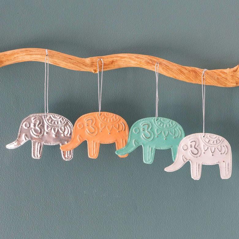 オーナメント モビール  象 ゾウ ぞう ガーランド アルミ製 オブジェ ヒンメリ ラッピング クリスマス雑貨 飾り付け 子供 パーティー おしゃれ アジア工房 13913 | ブランド登録なし | 17