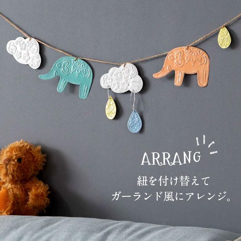 オーナメント モビール  象 ゾウ ぞう ガーランド アルミ製 オブジェ ヒンメリ ラッピング クリスマス雑貨 飾り付け 子供 パーティー おしゃれ アジア工房 13913 | ブランド登録なし | 06