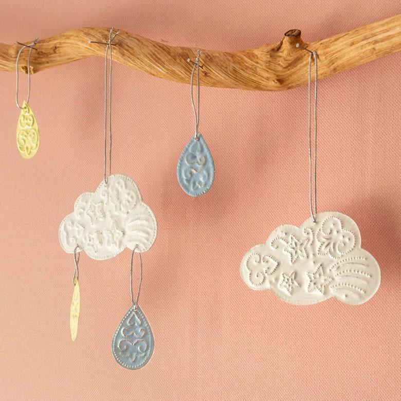 オーナメント モビール くも 雲 ほし 星 ガーランド アルミ オブジェ