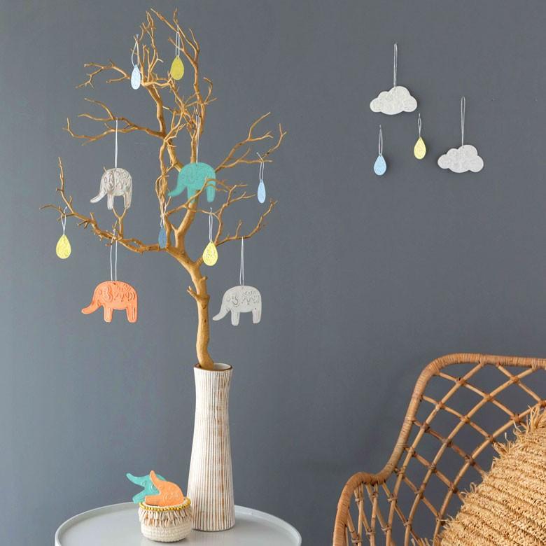 オーナメント モビール くも 雲 ほし 星 ガーランド アルミ オブジェ ヒンメリ ラッピング クリスマス雑貨 飾り付け 子供 パーティー おしゃれ アジア工房 13914 | ブランド登録なし | 18