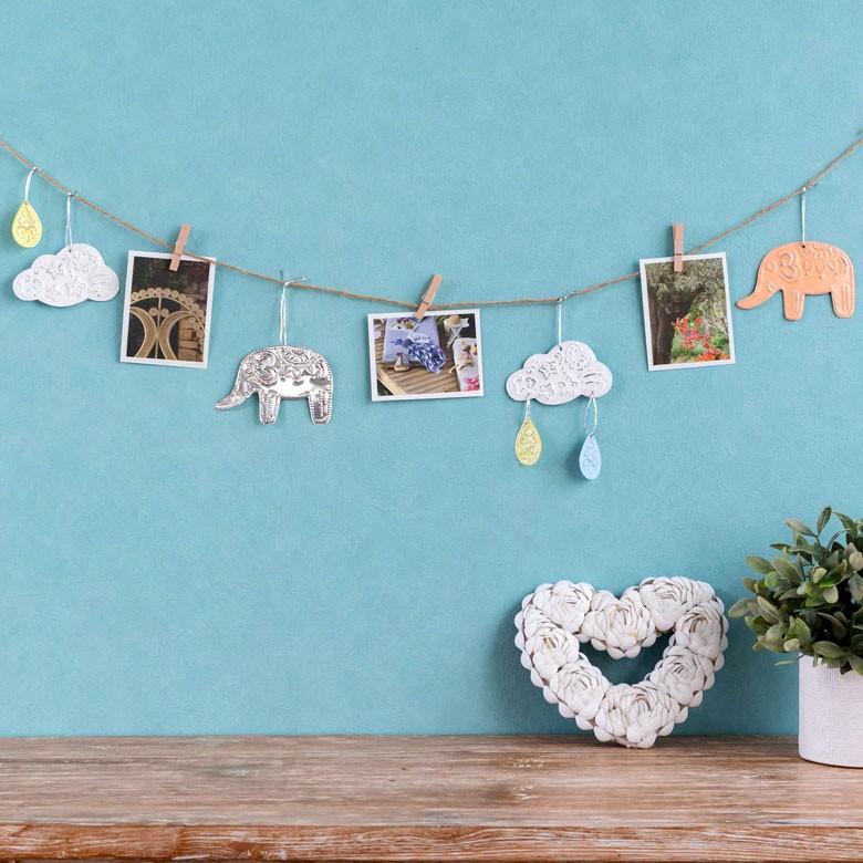 オーナメント モビール くも 雲 ほし 星 ガーランド アルミ オブジェ ヒンメリ ラッピング クリスマス雑貨 飾り付け 子供 パーティー おしゃれ アジア工房 13914 | ブランド登録なし | 06