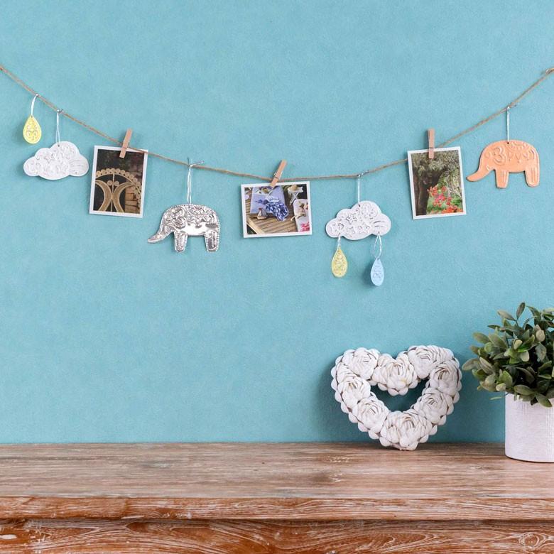 オーナメント モビール 雫 雨 ドロップ ガーランド アルミ オブジェ