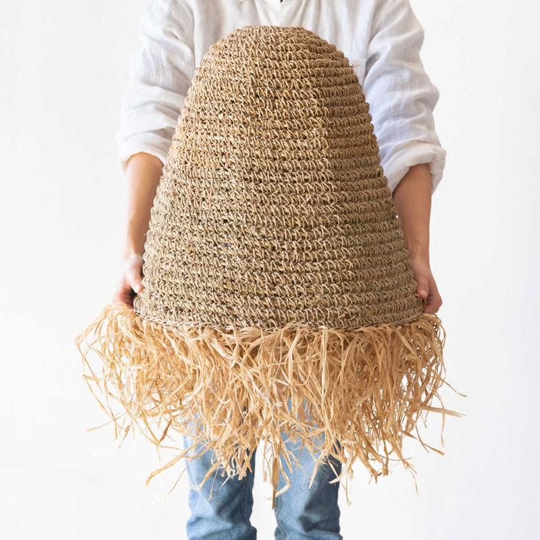 ペンダントランプ ランプ シェード シェイド ラフィア 口金26 60W LED 径40cm 高さ60cm  天井照明 インテリア照明 照明 吊り下げ 和モダン おしゃれ 南国 13919 | ELEMENTS（インテリア） | 04