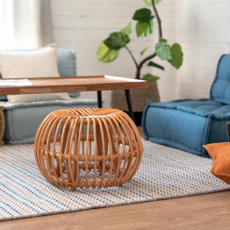 スツール ラタン オットマン サイドテーブル ガーデンチェア 籐 椅子 イス いす チェア チェアー ラタン家具 インテリア 南国 座いす 座椅子 13921 | ELEMENTS（インテリア） | 07