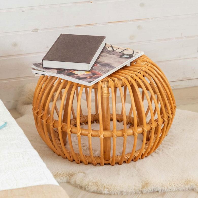 スツール ラタン オットマン サイドテーブル ガーデンチェア 籐 椅子 イス いす チェア チェアー ラタン家具 インテリア 南国 座いす 座椅子 13921 | ELEMENTS（インテリア） | 09