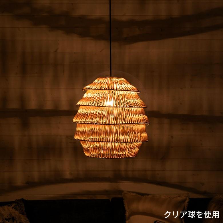 照明 ペンダント ライト ランプ シェード ラタン 籐 吊り下げ 21.5cm おしゃれ LED対応 E26 アジアン 天井 インテリア リゾート 北欧 13934 | ELEMENTS（インテリア） | 10