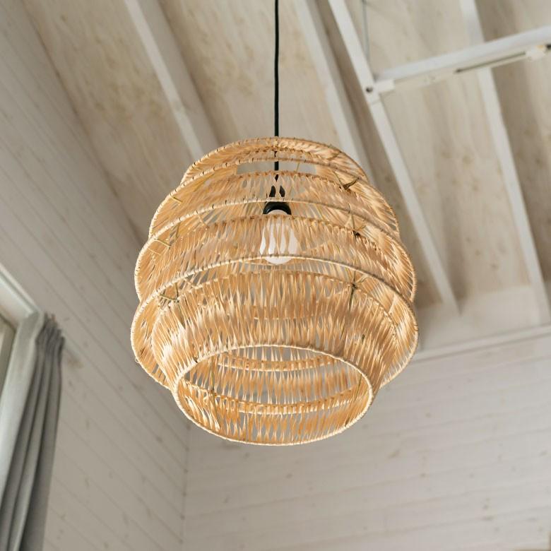 照明 ペンダント ライト ランプ シェード ラタン 籐 吊り下げ 21.5cm おしゃれ LED対応 E26 アジアン 天井 インテリア リゾート 北欧 13934 | ELEMENTS（インテリア） | 13