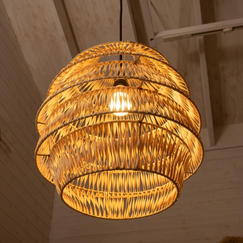 照明 ペンダント ライト ランプ シェード ラタン 籐 吊り下げ 21.5cm おしゃれ LED対応 E26 アジアン 天井 インテリア リゾート 北欧 13934 | ELEMENTS（インテリア） | 08