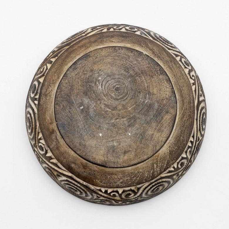 ボウル デコレーション トレー トレイ 木製 ウッド スンバ ハンドメイド オブジェ 木彫り 彫刻 カービング 鉢 果物 収納 ボヘミアン アジアン雑貨 13939 | ブランド登録なし | 16