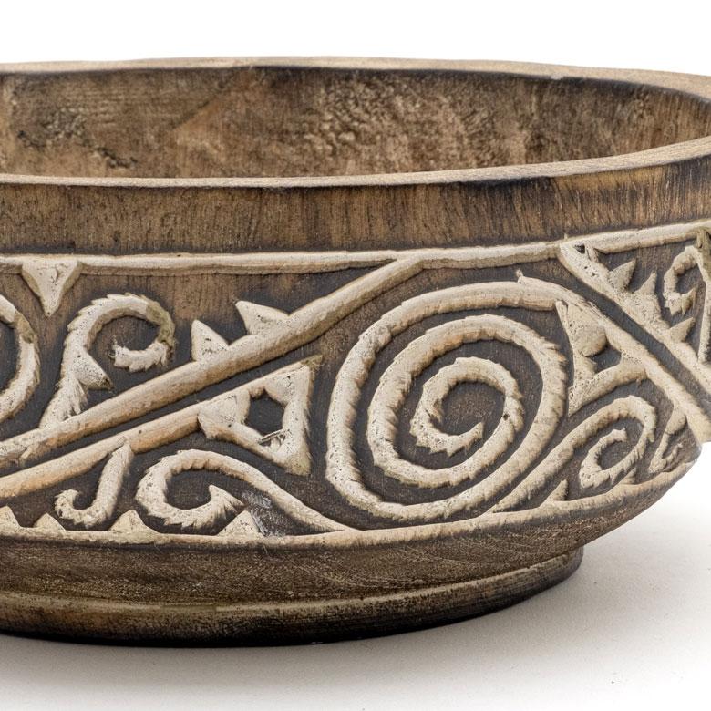 ボウル デコレーション トレー トレイ 木製 ウッド スンバ ハンドメイド オブジェ 木彫り 彫刻 カービング 鉢 果物 収納 ボヘミアン アジアン雑貨 13939 | ブランド登録なし | 06