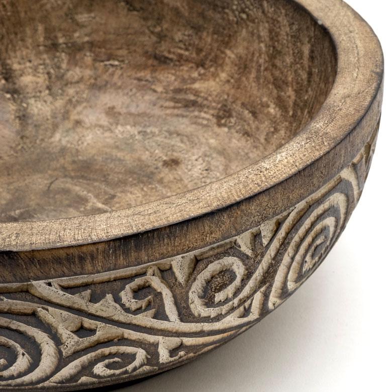 ボウル デコレーション トレー トレイ 木製 ウッド スンバ ハンドメイド オブジェ 木彫り 彫刻 カービング 鉢 果物 収納 ボヘミアン アジアン雑貨 13939 | ブランド登録なし | 09