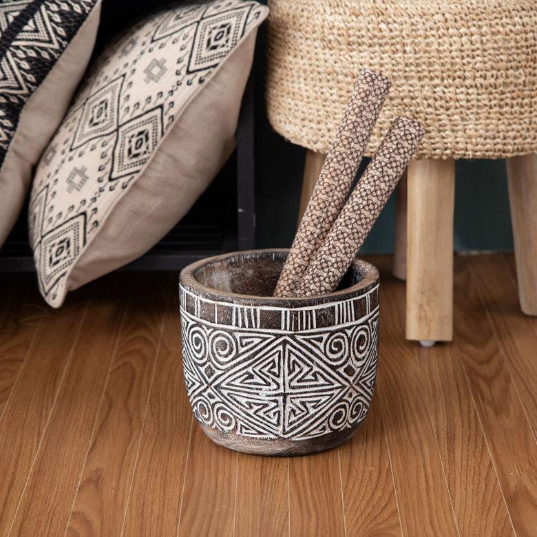 プランターカバー プランター ポット Mサイズ 5号鉢 木製 ウッド