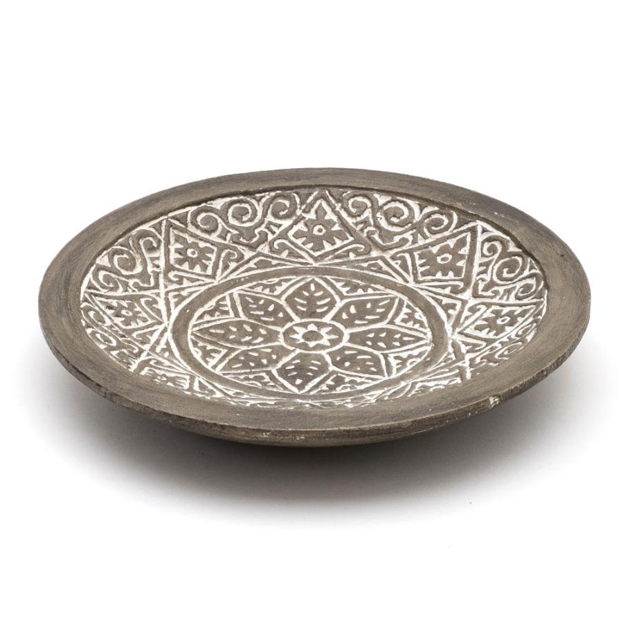 ボウル デコレーション トレー トレイ プレート 木 ウッド スンバ ハンドメイド オブジェ 木彫り 彫刻 カービング 鉢 果物 収納 ボヘミアン アジアン雑貨 13941 | ブランド登録なし | 19