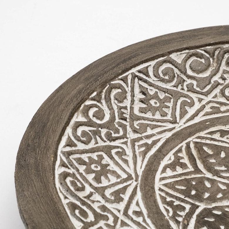 ボウル デコレーション トレー トレイ プレート 木 ウッド スンバ ハンドメイド オブジェ 木彫り 彫刻 カービング 鉢 果物 収納 ボヘミアン アジアン雑貨 13941 | ブランド登録なし | 06