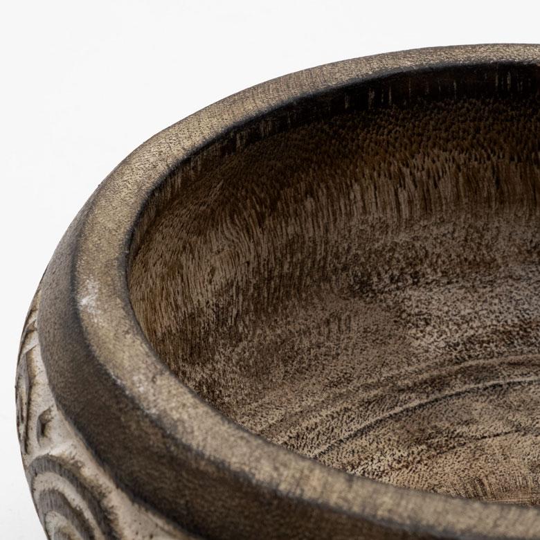 小物入れ デコレーション ポット 木製 ウッド スンバ ハンドメイド オブジェ 木彫り 彫刻 カービング 収納 雑貨入れ ボヘミアン アジアン雑貨 13942 | ブランド登録なし | 09