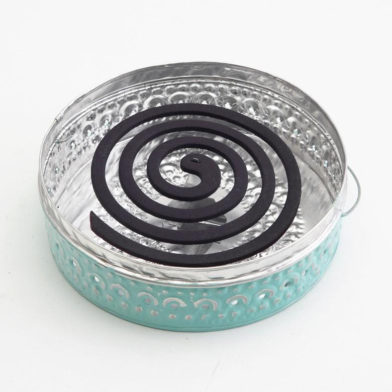 蚊取り線香ホルダー 蚊取り線香立て 蚊取り線香入れ 径約16cm 蚊取り線香 蚊遣り 蚊やり 蓋付き ハンドル付き アルミ製 虫よけ対策 13945 | ブランド登録なし | 07