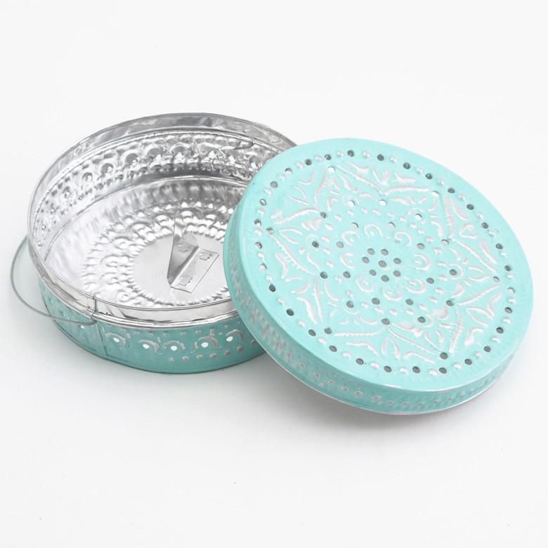 蚊取り線香ホルダー 蚊取り線香立て 蚊取り線香入れ 径約16cm 蚊取り線香 蚊遣り 蚊やり 蓋付き ハンドル付き アルミ製 虫よけ対策 13945 | ブランド登録なし | 08