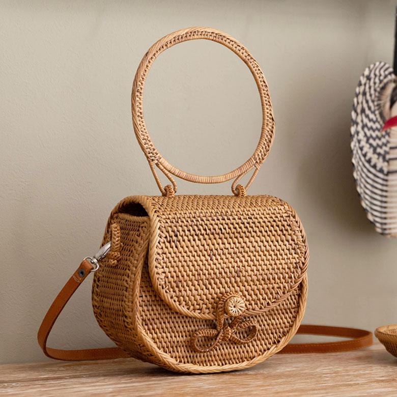 かごバッグ アタバッグ かご バッグ ハンドバッグ 約 W 15cm D かごバッグ アタバッグ かご バッグ ハンドバッグ 約 W 15cm D