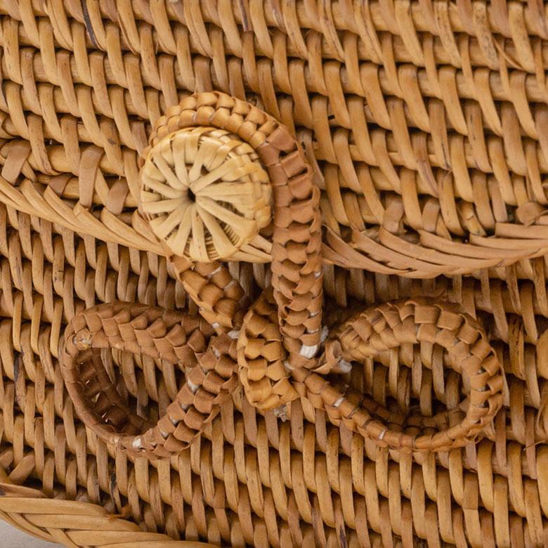 かごバッグ アタバッグ かご バッグ ハンドバッグ 約 W 15cm D 8cm H 16cm アタ 手提げ ショルダーバッグ レザー 革紐 2wayバッグ ショルダー 13949 | ブランド登録なし | 13